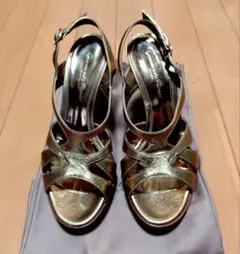 Gianvito Rossi ゴールド ストラップサンダル ハイヒールのサムネイル