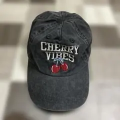 ZARA CHERRY VIBES ベースボールキャップ 黒54センチ綿100%のサムネイル