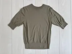 イエナ　半袖ニット　カーキ