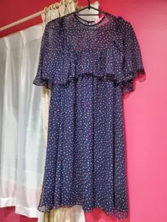 kate spade ネイビー 花柄 半袖ワンピース