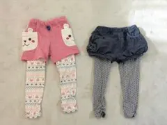 <90cm>MIKI HOUSE（ミキハウス） レギンス付きショートパンツ