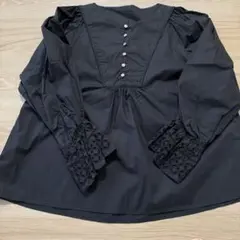 ベイクルーズ　ブラック レースカフス ブラウス