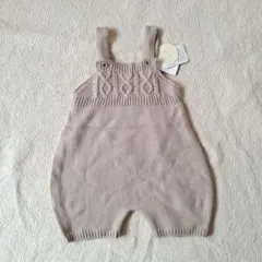 新品未使用　テータテート　ケーブルニットサロペット　90　tete a tete