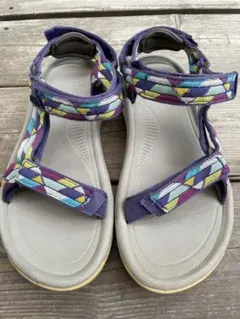 Teva スポーツサンダル 紫 マルチカラー