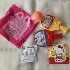 ハローキティ　ミニたっきゅうセット　ステッカー付き　マクドナルド　ハッピーセット