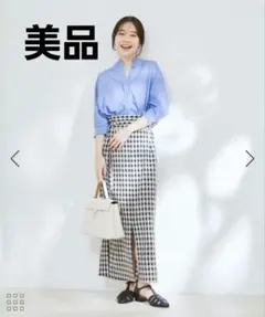 VIS　ギンガムチェックスカート