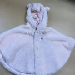 ホットビスケッツうさぎ刺繍フリースポンチョ