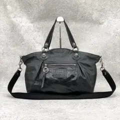 Coach Poppy Alexandra Satchel BLK 2WAY - メルカリ