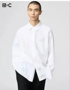 新品未使用 UNIQLO C ブロードオーバーサイズシャツ ホワイト　タグ付き