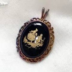 フランス LIMOGES CASTEL リモージュ ゴールド ネックレストップ②のサムネイル