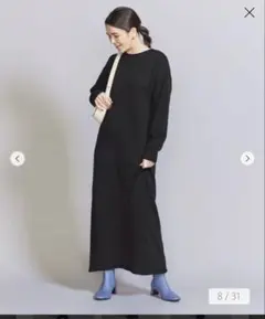 定価18,150円　BEAUTY&YOUTH ブラック　ニット ロングワンピース