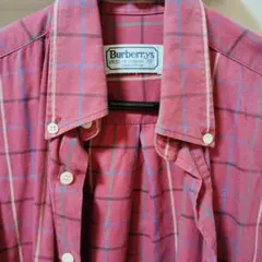 Burberrys 赤 チェック柄 ワイシャツ