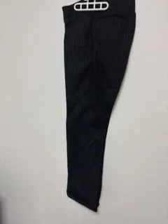 ストライプ スリムフィット スラックス 黒