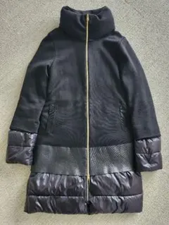 HERNO ヘルノ ダウンコート ジャケット ブラック 異素材 ニット 44