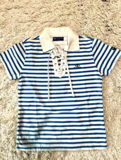 Canterbury 半袖 ボーダー レースアップ ポロシャツのサムネイル