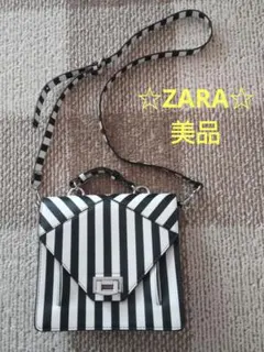 ☆ZARA ☆ ストライプ ショルダーバッグ 美品