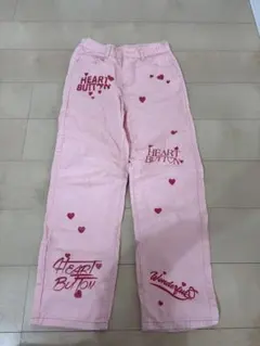 SHEIN ハートプリント ロングパンツ 158㎝