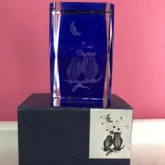 ふくろう　3D クリスタルアート　フクロウ