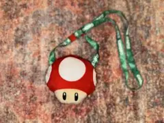 USJ ユニバ　マリオ キノコ チケットホルダー ストラップ　ポシェット