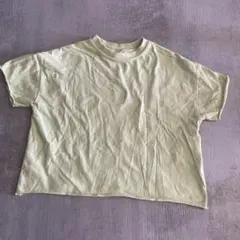 CHERIER 切りっぱなし半袖Tシャツ 100 黄緑のサムネイル