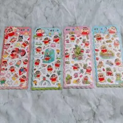 クレヨンしんちゃん シール キラキラ ぷっくり 2枚セット 海外正規品