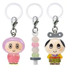 めじるしアクセサリー　ぜんまいざむらい　必笑だんご剣　ずきんちゃん　３個