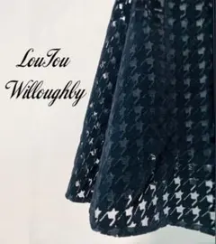◆ Loulou Willoughby 千鳥格子 ベロアロングスカート
