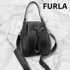 新品✨フルラ 現行プリムラ ハンドバッグ 2way レザー アーチロゴ 黒 