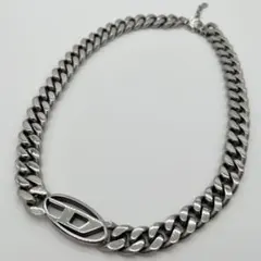 DIESEL チェーンネックレス ステンレス シルバーカラー 50cm 喜平