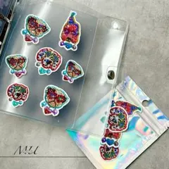 シール　１5枚入り（大各2枚、小各3枚）シール帳　犬　ホログラム　ペット