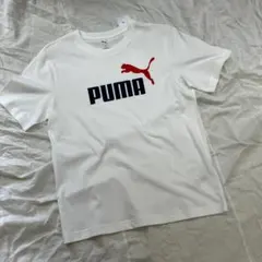 新品未使用品 プーマメンズ Lサイズ 『ESS ロゴ Tシャツ』 白ホワイト