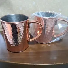 銅製 マグカップ ハンマートーン仕上げ450ml - メルカリ