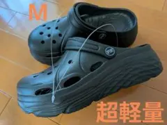 厚底 クロッグサンダル 黒 Mサイズ（23〜23.5cm）サボサンダル 超軽量のサムネイル