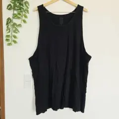 フルーツオブザルーム 無地 タンクトップ 丸首 ゆったり 4XL 黒 綿のサムネイル