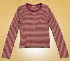 【美品】GUジーユーリブニット　ボーダー　Sサイズ