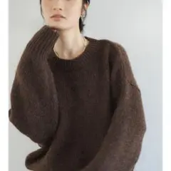 ungrid カラーモヘヤ混ルーズニット　セーター　ブラウン　ニット