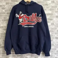 00s USA製 スウェットパーカー フーディー企業 キャラクターBully's