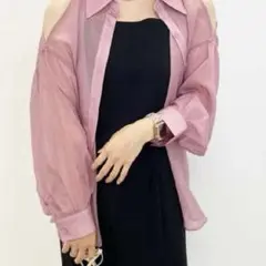 INGNI 肩スリットシアーシャツM