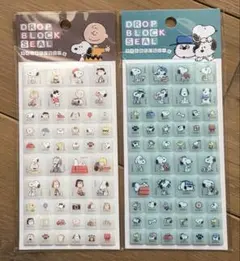 スヌーピータイルシール　ドロップブロックシール