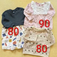 春 秋 物 3点セット 80・90サイズ トップス スカート ワンピース 女の子