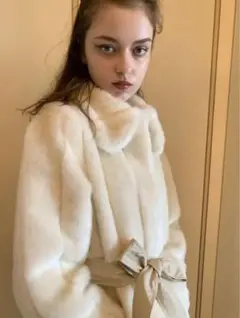 épine parisienne ribbon 2way fur coat