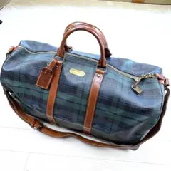 ポロラルフローレン　チェック ボストンバッグ ２way トラベル 旅行