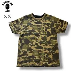 A BATHING APE KAWS リバーシブルロングTシャツ カモフラージュ A BATHING APE KAWS リバーシブルロングTシャツ カモフラージュ