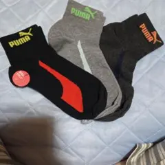 PUMA キッズ ソックス 3足組 23-25cm