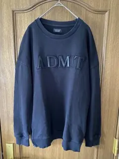 ZARA MAN ADMIT刺繍トレーナー　サイドファスナー S 黒