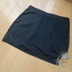 ZARA ビーズフリンジ付き黒タイトミニスカート新品タグ付き