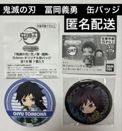 鬼滅の刃　冨岡義勇　缶バッジ　2種