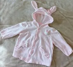 80cm mezzo piano パーカー うさ耳付きフード ピンク