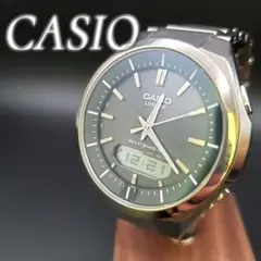 稼働品 カシオ リニエージ LCW-M500T チタン 電波ソーラー 腕時計 黒