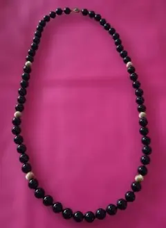 天然石ブラックオニキスネックレス 68cm
